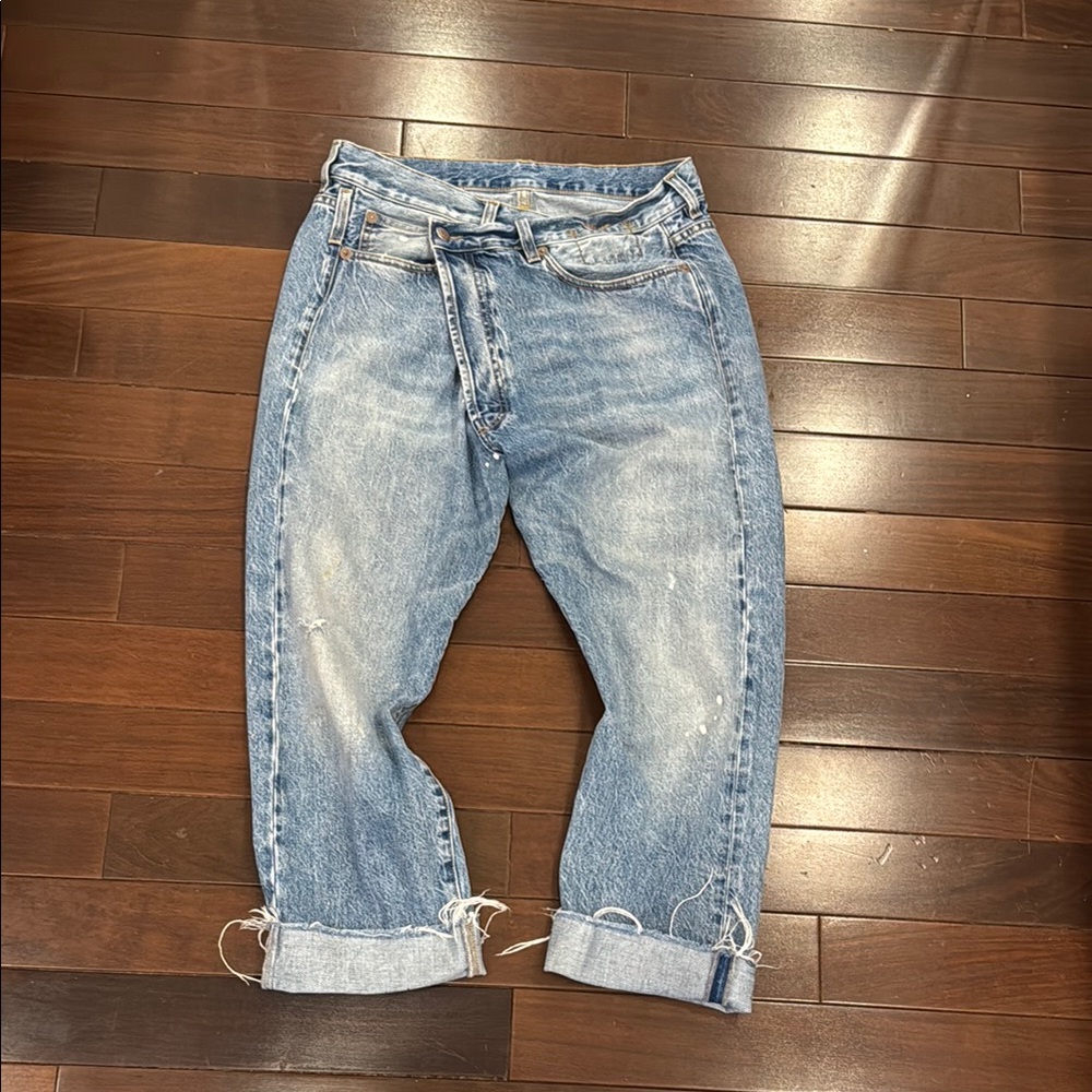 R13 Women's Boyfriend Jeans in Light Blue